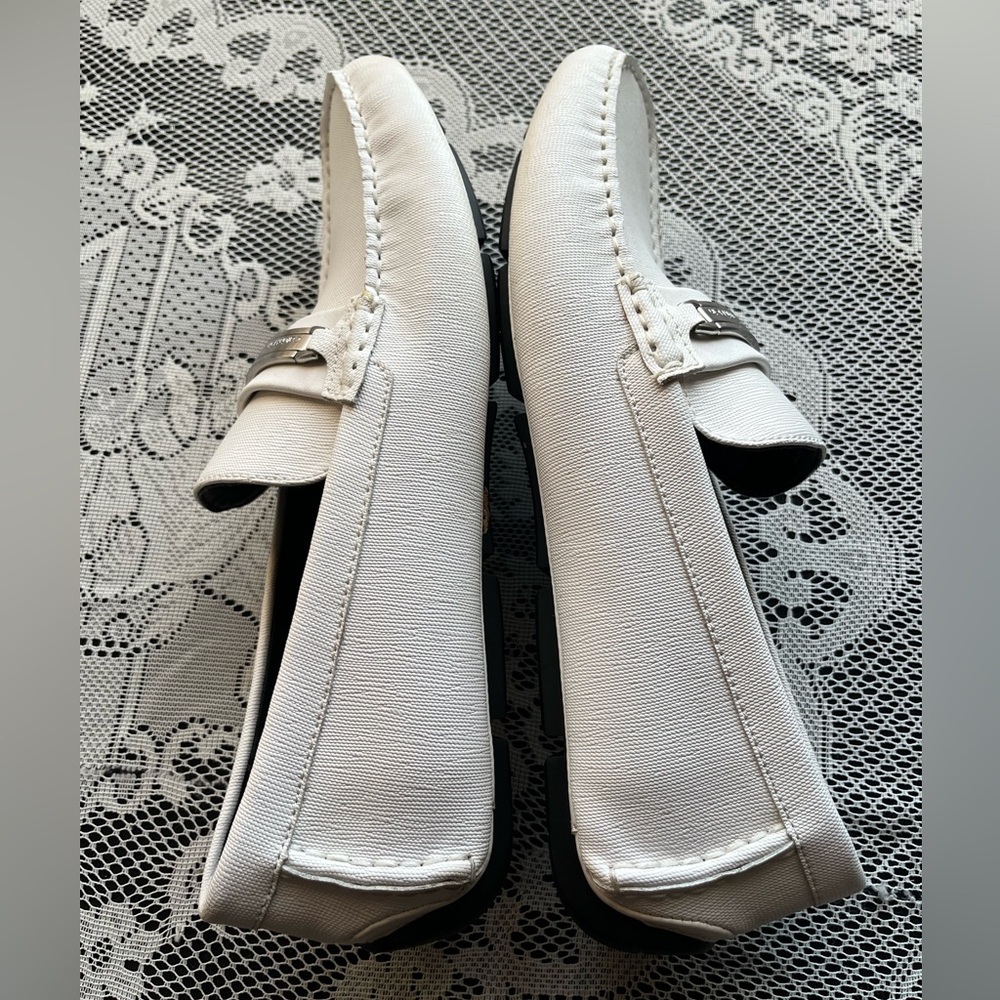 Calvin Klein Elegant White Men's Loafers - Picture 3 of 6